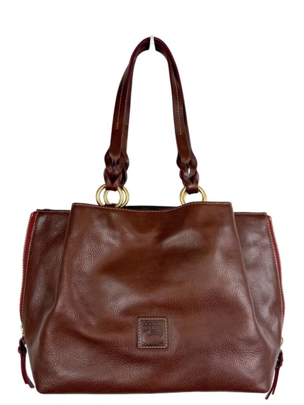 Dooney & Bourke Florentine Large Zip Tote Bag Brown Leather $588